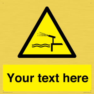 Custom warning water cannon